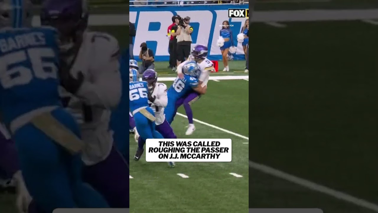 This was called roughing the passer on J.J. McCarthy #nfl #vikings Vlog This was called roughing the passer on J.J. McCarthy #nfl #vikings Vlog
