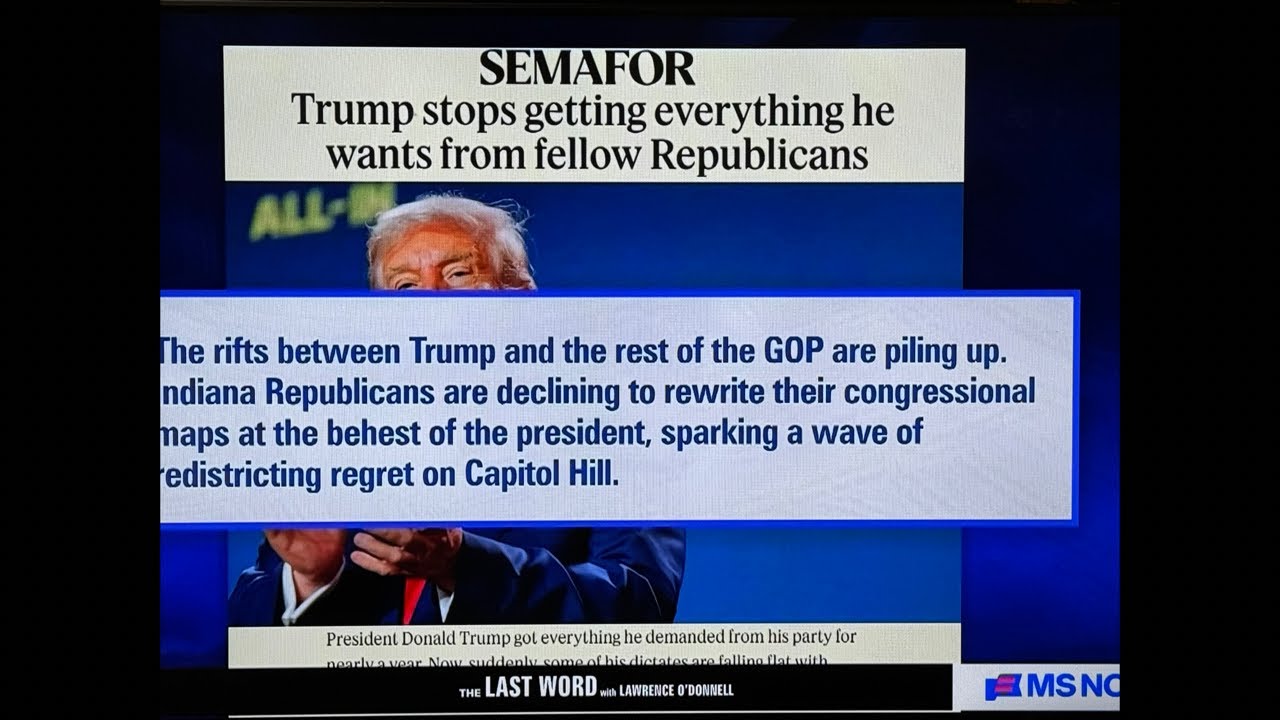 Trump In Trouble – Indiana Republicans Decline To Rewrite Congressional Map In Wake Of Epstein Files Vlog Trump In Trouble – Indiana Republicans Decline To Rewrite Congressional Map In Wake Of Epstein Files Vlog