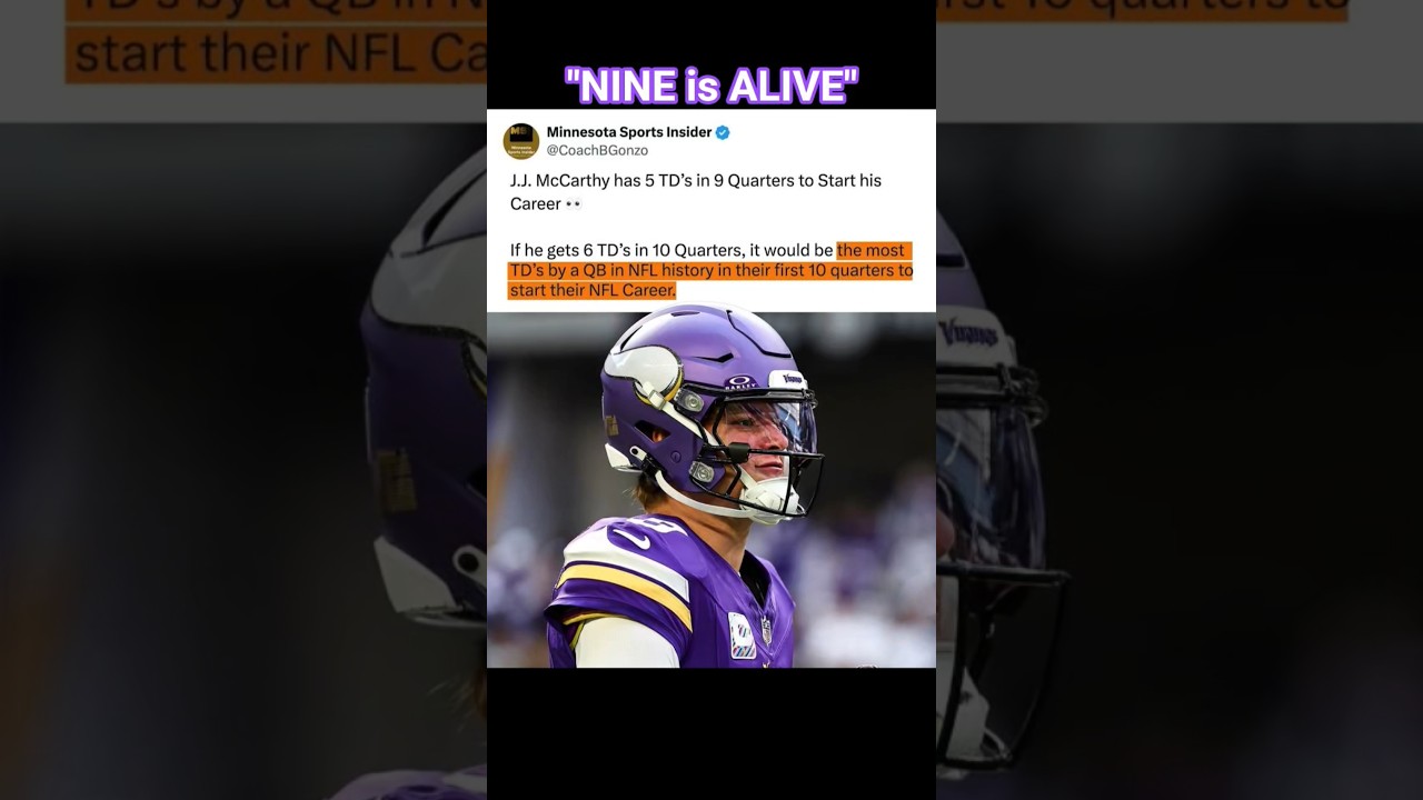 Will JJ McCarthy Make History Today? #nfl #football #nflnews #minnesotavikings #jjmccarthy Vlog Will JJ McCarthy Make History Today? #nfl #football #nflnews #minnesotavikings #jjmccarthy Vlog