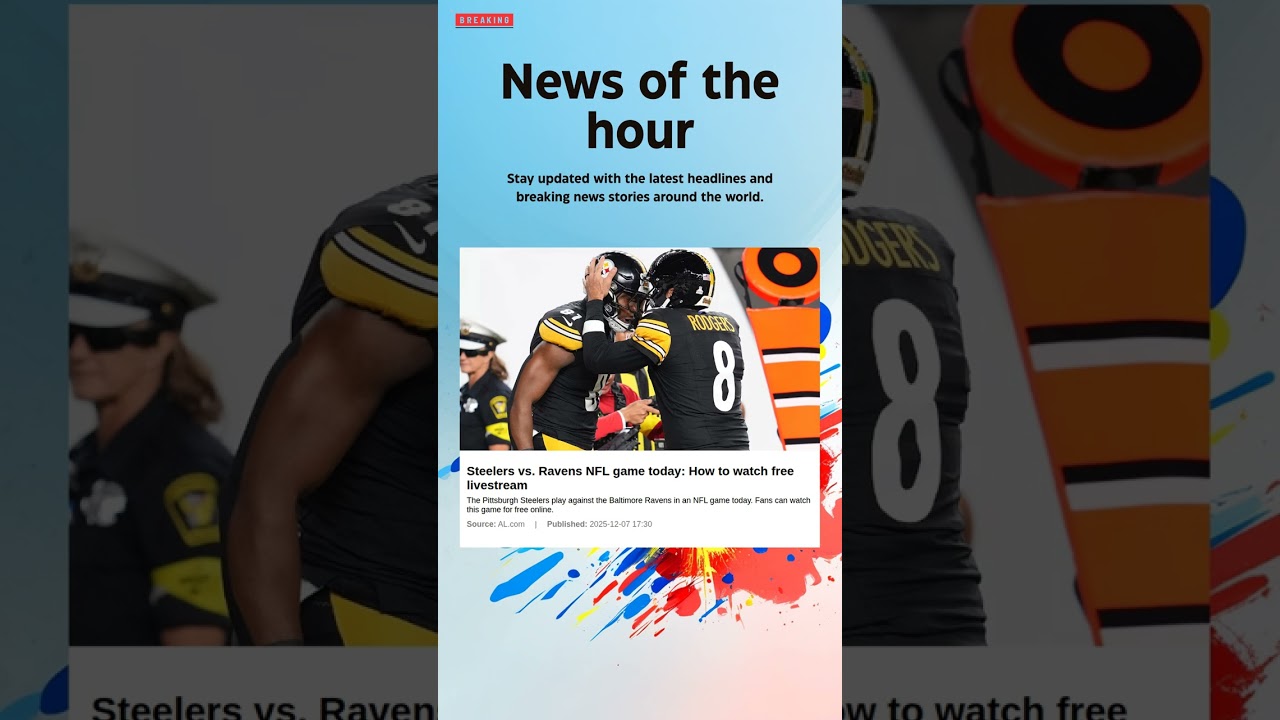 Breaking News: Steelers vs. Ravens NFL game today: How to watch free livestream #Ravens Vlog Breaking News: Steelers vs. Ravens NFL game today: How to watch free livestream #Ravens Vlog