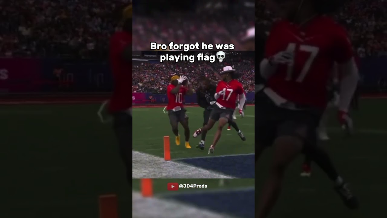 Bro forgot he was playing flag football💀😭 #flagfootball #nflfootball #nfl #football Bro forgot he was playing flag football💀😭 #flagfootball #nflfootball #nfl #football