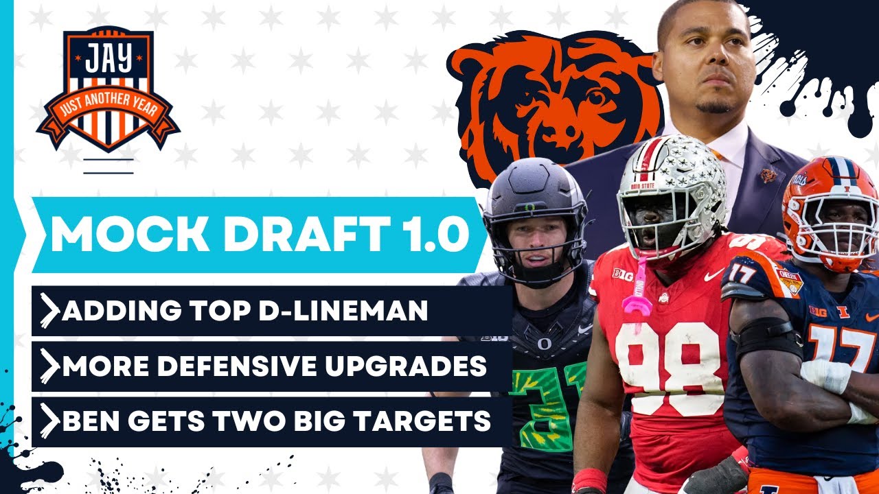 Chicago Bears Drafting Top D-lineman, Upgrade Safety + Sleeper EDGE in Mock Draft 1.0 Chicago Bears Drafting Top D-lineman, Upgrade Safety + Sleeper EDGE in Mock Draft 1.0
