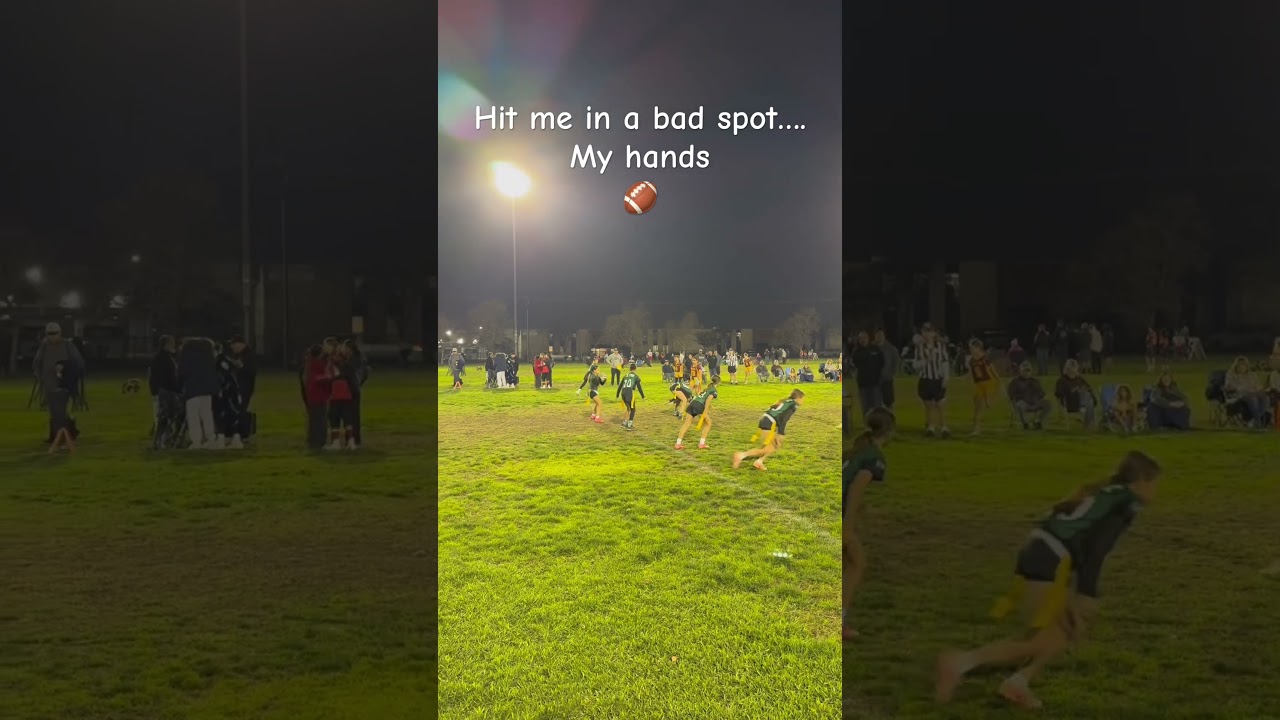 Great throw from my QB. Hit me in a bad spot….. my hands! 😂🏈 #flagfootball #nflflag #shorts Great throw from my QB. Hit me in a bad spot….. my hands! 😂🏈 #flagfootball #nflflag #shorts