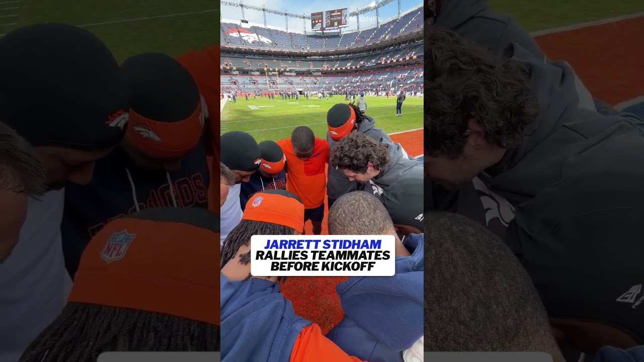 Jarrett Stidham rallies teammates before kickoff #nfl #broncos Vlog Jarrett Stidham rallies teammates before kickoff #nfl #broncos Vlog