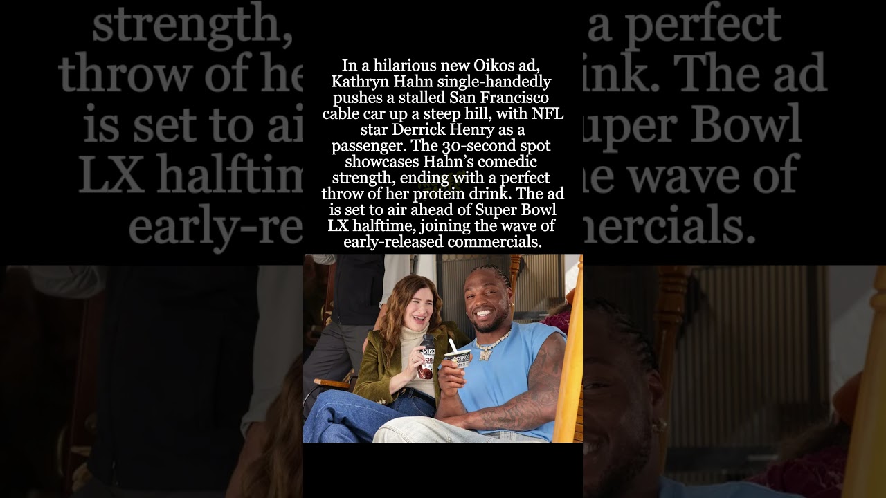 Kathryn Hahn Hulks a Trolley in Oikos’ Super Bowl Ad #SuperBowlAd #Oikos #KathrynHahn #DerrickHenry Vlog Kathryn Hahn Hulks a Trolley in Oikos’ Super Bowl Ad #SuperBowlAd #Oikos #KathrynHahn #DerrickHenry Vlog