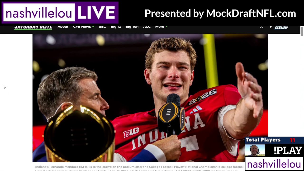 Lou Pickney 1/28/2026 NFL mock draft reveal and reactions to new Draft King database mock drafts Lou Pickney 1/28/2026 NFL mock draft reveal and reactions to new Draft King database mock drafts