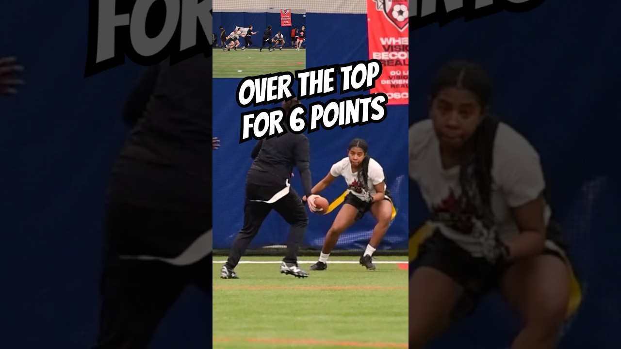 Pitch Play Touchdown Over Two Defenders #flagfootball #americanfootball Pitch Play Touchdown Over Two Defenders #flagfootball #americanfootball