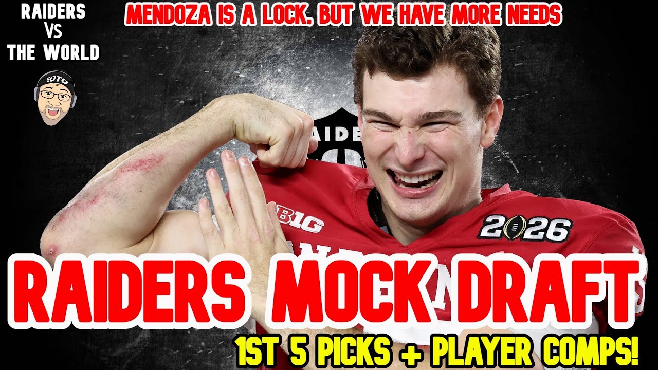 RAIDERS HIT MAJOR NEEDS, FERNANDO MENDOZA A LOCK! First 5 Raiders Picks #nfl #raidernation #raiders Vlog RAIDERS HIT MAJOR NEEDS, FERNANDO MENDOZA A LOCK! First 5 Raiders Picks #nfl #raidernation #raiders Vlog