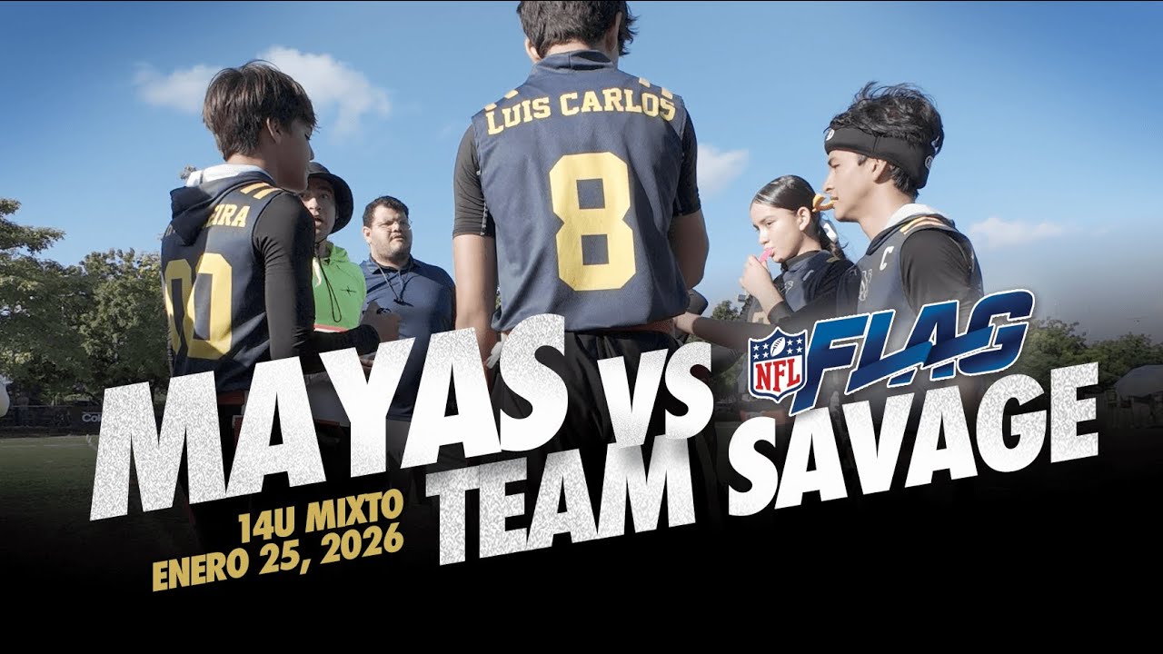 Semifinal Mayas VS Team Savage (14U Mixto) Torneo Nacional NFL Flag – Enero 25, 2026 | Tocho Cancún Semifinal Mayas VS Team Savage (14U Mixto) Torneo Nacional NFL Flag – Enero 25, 2026 | Tocho Cancún