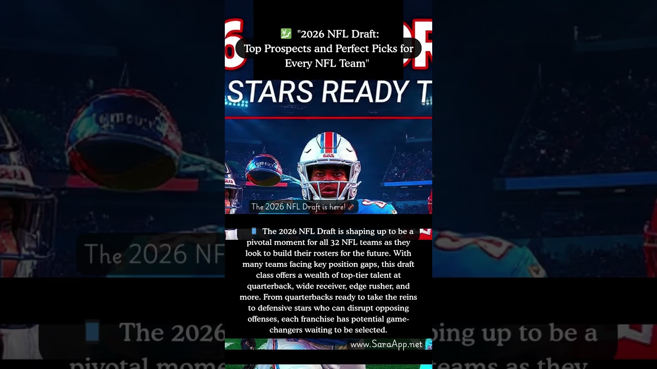 The #2026 #NFL #Draft is here! π The #2026 #NFL #Draft is here! π