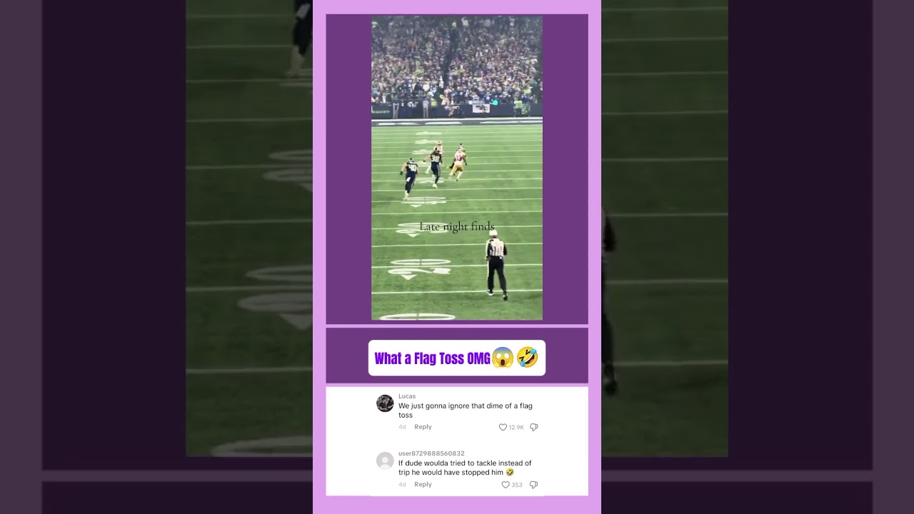 What a Flag Toss OMG😱🤣 #seahawks#12#playoffs#nfl#football What a Flag Toss OMG😱🤣 #seahawks#12#playoffs#nfl#football
