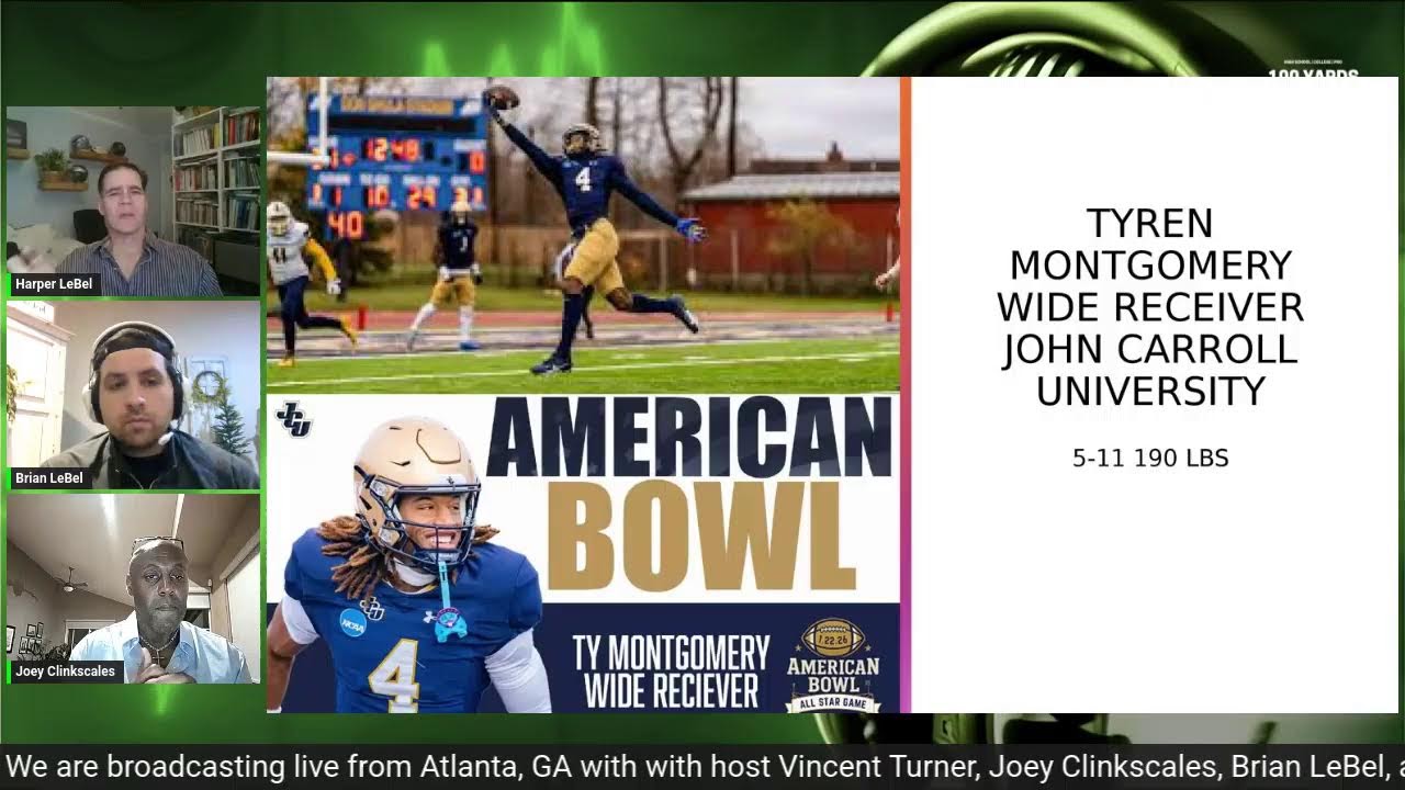 2026 NFL Draft Prospect Show featuring Tyron Montgomery, WR, John Carroll University 2026 NFL Draft Prospect Show featuring Tyron Montgomery, WR, John Carroll University