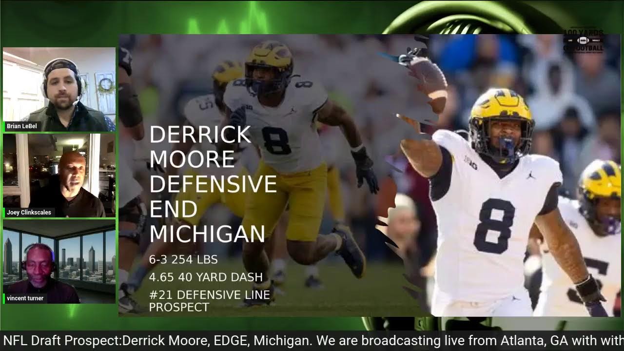 2026 NFL Draft Prospect Show featuring Edge Rusher, Derrick Moore, Michigan. 2026 NFL Draft Prospect Show featuring Edge Rusher, Derrick Moore, Michigan.