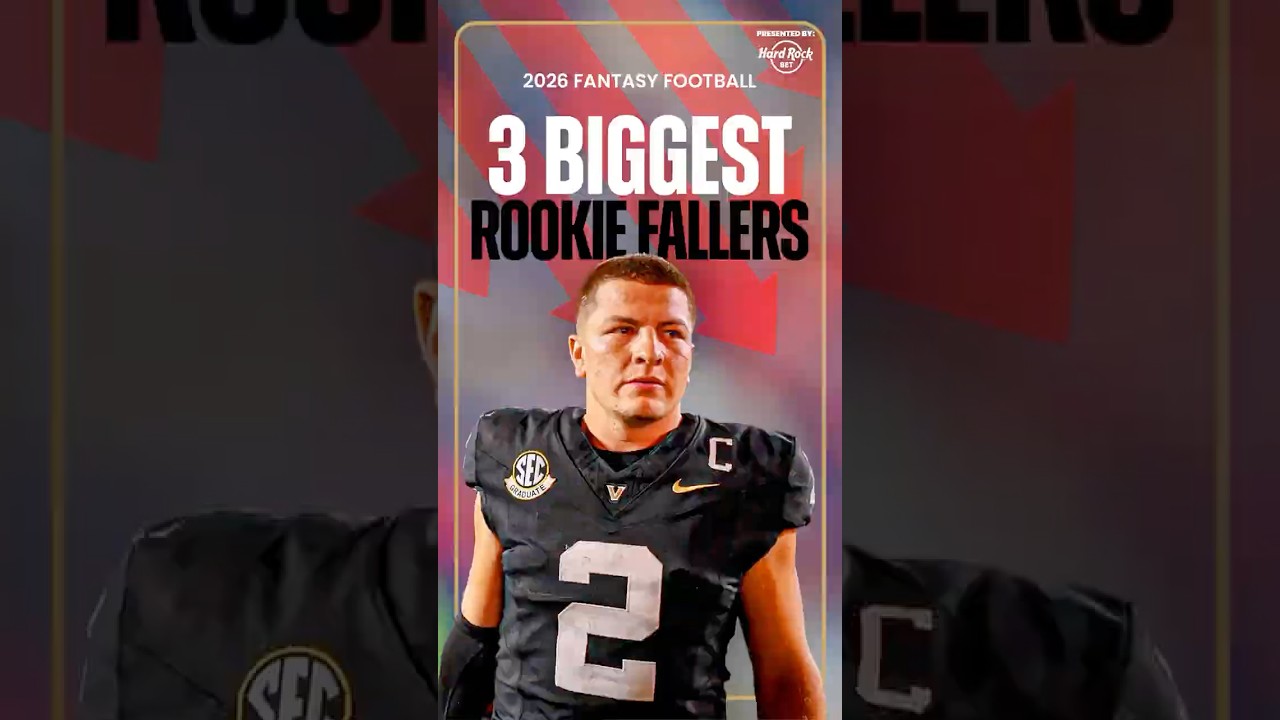 3 Biggest Rookie Fallers! | 2026 Fantasy Football #shorts 3 Biggest Rookie Fallers! | 2026 Fantasy Football #shorts