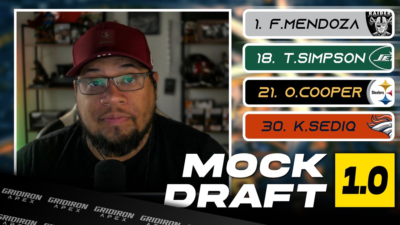 Dante’s Mock Draft 1.0 | 2026 NFL Draft Dante’s Mock Draft 1.0 | 2026 NFL Draft