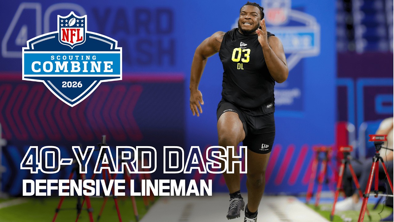 Defensive Lineman Run the 40-Yard Dash at 2026 NFL Combine Defensive Lineman Run the 40-Yard Dash at 2026 NFL Combine