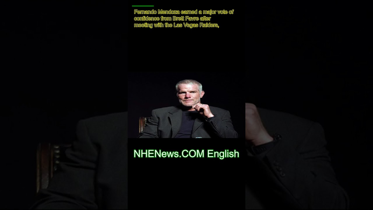 Fernando Mendoza Earns Major Vote of Confidence From Brett Favre Following Raiders Meeting Fernando Mendoza Earns Major Vote of Confidence From Brett Favre Following Raiders Meeting