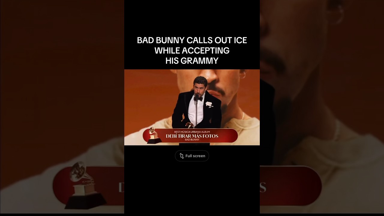 GRAMMYs: Bad Bunny Sends Message About ICEAhead of Super Bowl LX Vlog GRAMMYs: Bad Bunny Sends Message About ICEAhead of Super Bowl LX Vlog