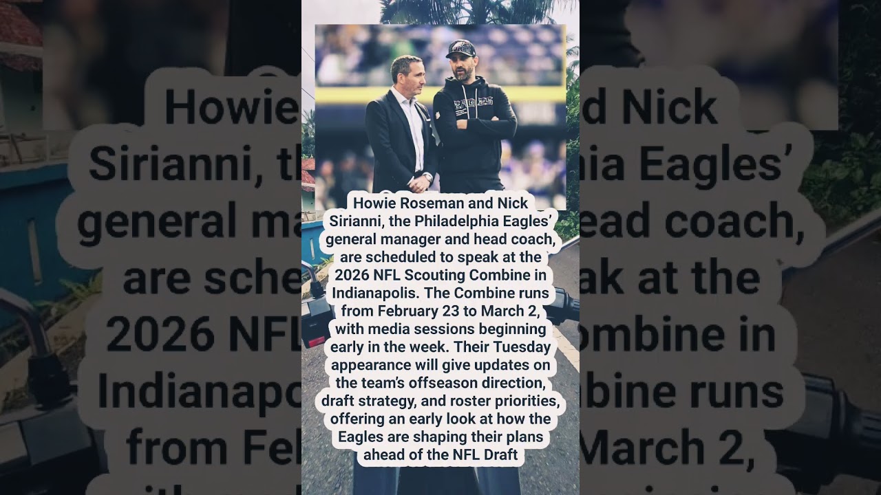 Howie Roseman and Nick Sirianni will speak at the NFL Combine on Tuesday #nfl #usa #usatoday Vlog Howie Roseman and Nick Sirianni will speak at the NFL Combine on Tuesday #nfl #usa #usatoday Vlog