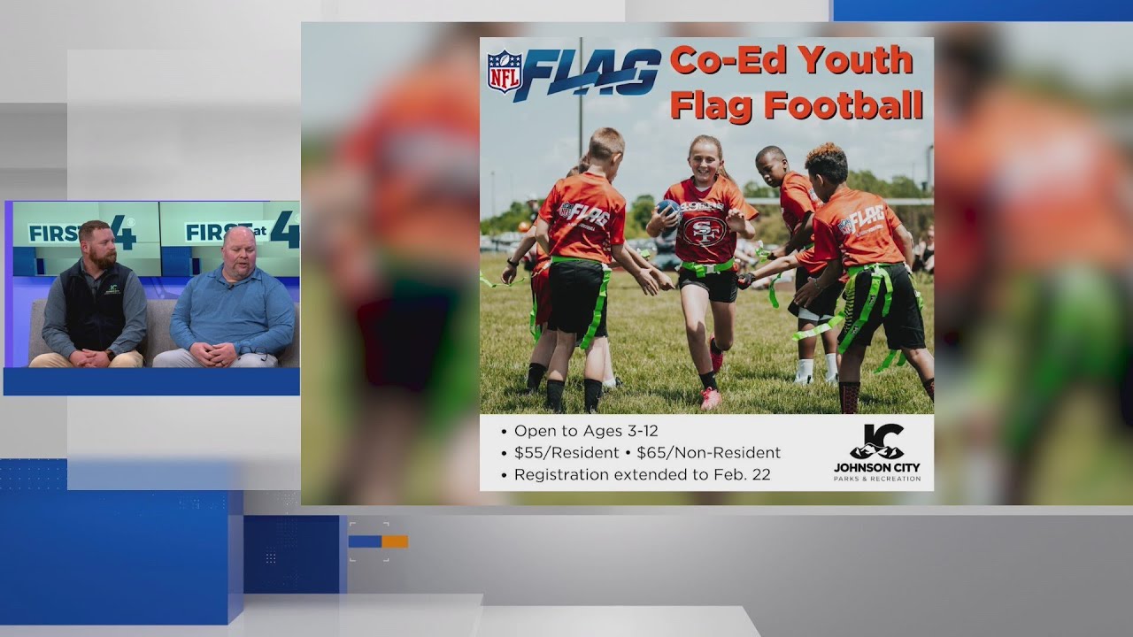 Registration open for Johnson City Parks and Recreation NFL Flag Co-Ed Youth Football Registration open for Johnson City Parks and Recreation NFL Flag Co-Ed Youth Football