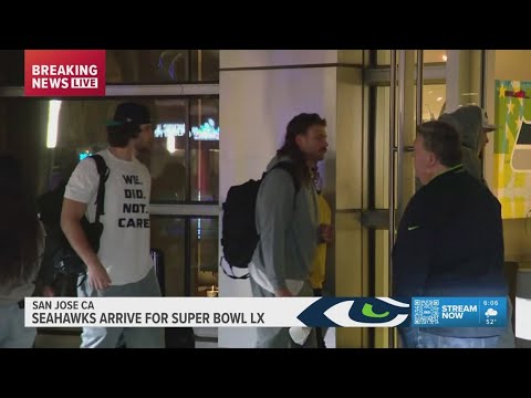 Seahawks arrive at team hotel for Super Bowl LX Vlog Seahawks arrive at team hotel for Super Bowl LX Vlog