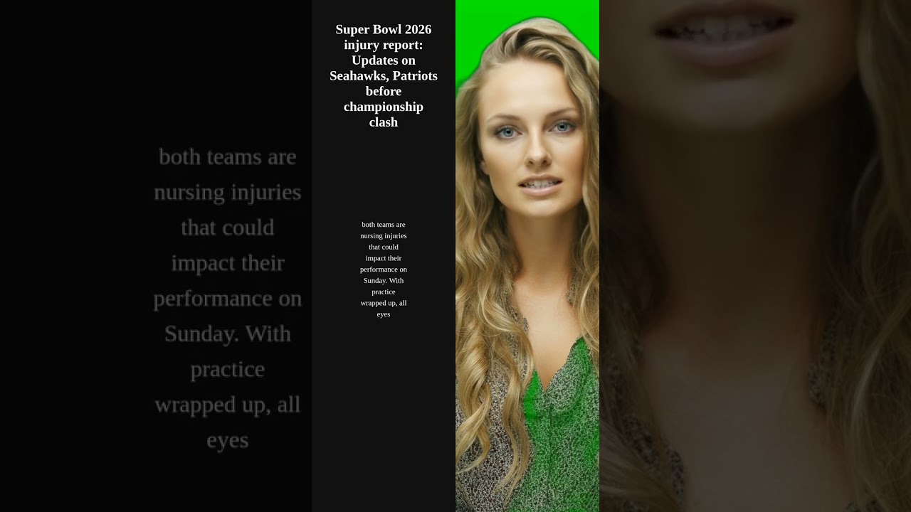 Super Bowl 2026 injury report: Updates on Seahawks, Patriots before championship clash Vlog Super Bowl 2026 injury report: Updates on Seahawks, Patriots before championship clash Vlog