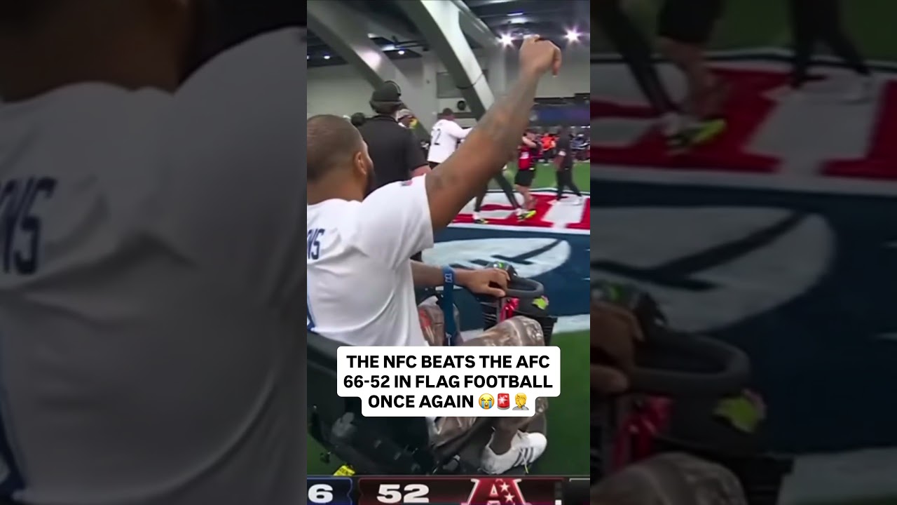 The NFC beats the AFC 66-52 in flag football #shorts #nfl The NFC beats the AFC 66-52 in flag football #shorts #nfl