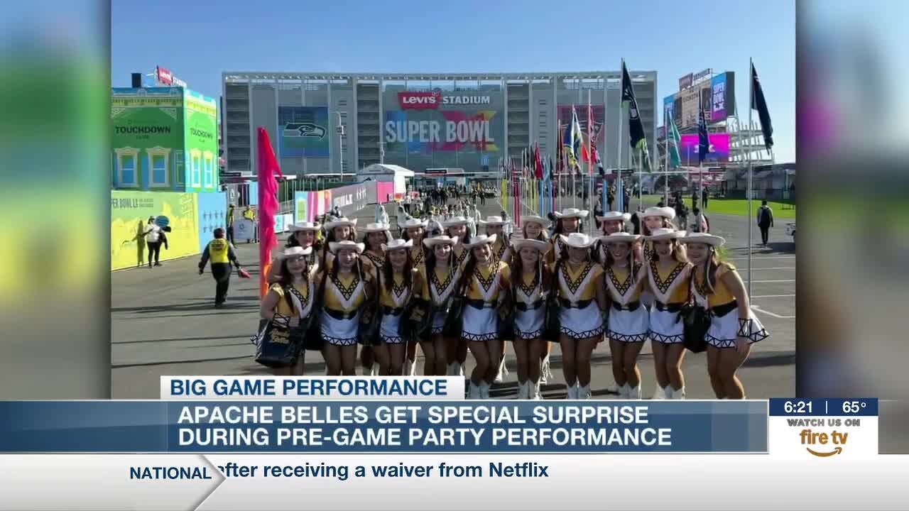 TJC Apache Belles join The Chainsmokers on-stage at Super Bowl LX pre-game party Vlog TJC Apache Belles join The Chainsmokers on-stage at Super Bowl LX pre-game party Vlog