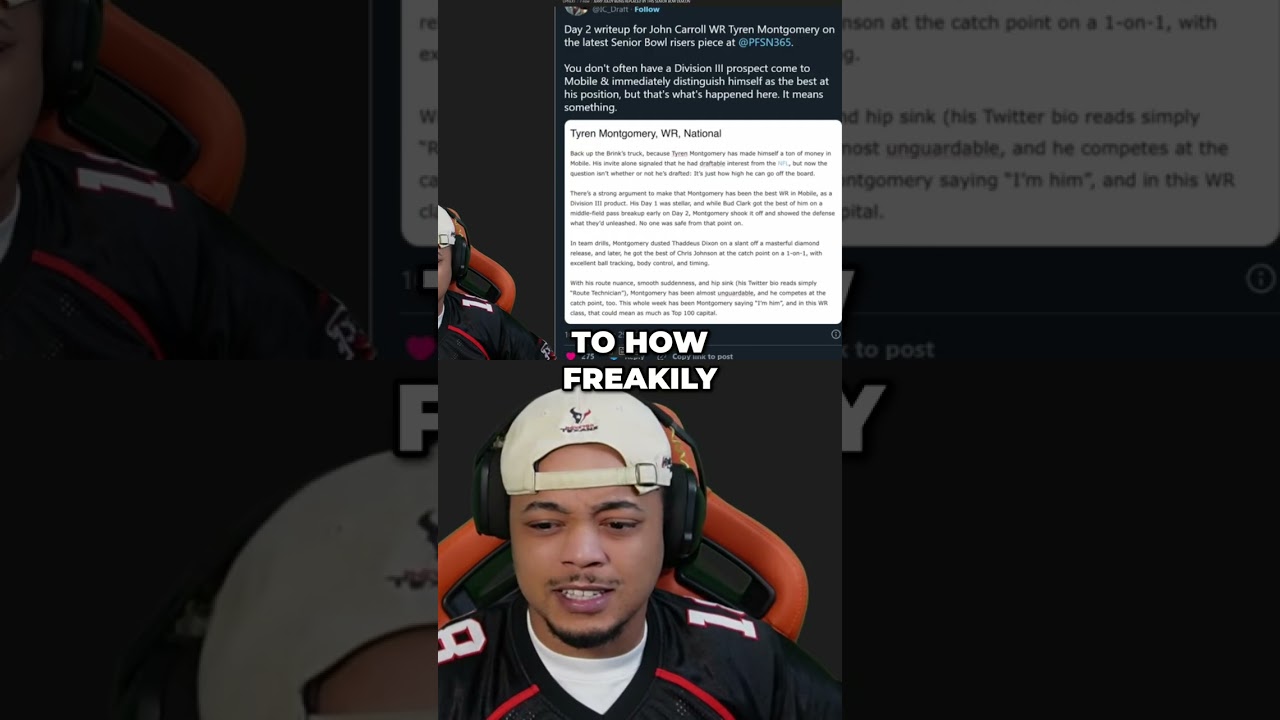 Tyron Montgomery: Freak Athlete’s Draft Stock EXPLODES! #shorts Tyron Montgomery: Freak Athlete’s Draft Stock EXPLODES! #shorts