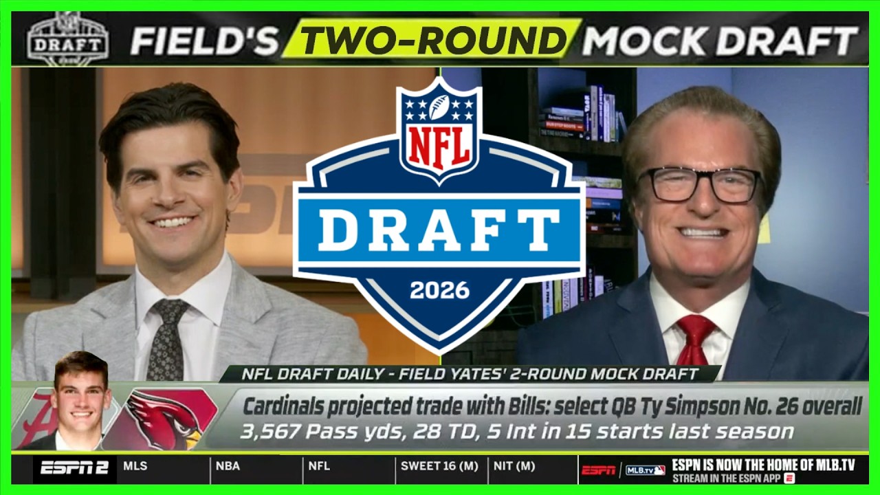 2026 NFL MOCK DRAFT – 2 ROUNDS (Mel Kiper & Field Yates – ESPN Special) 2026 NFL MOCK DRAFT – 2 ROUNDS (Mel Kiper & Field Yates – ESPN Special)
