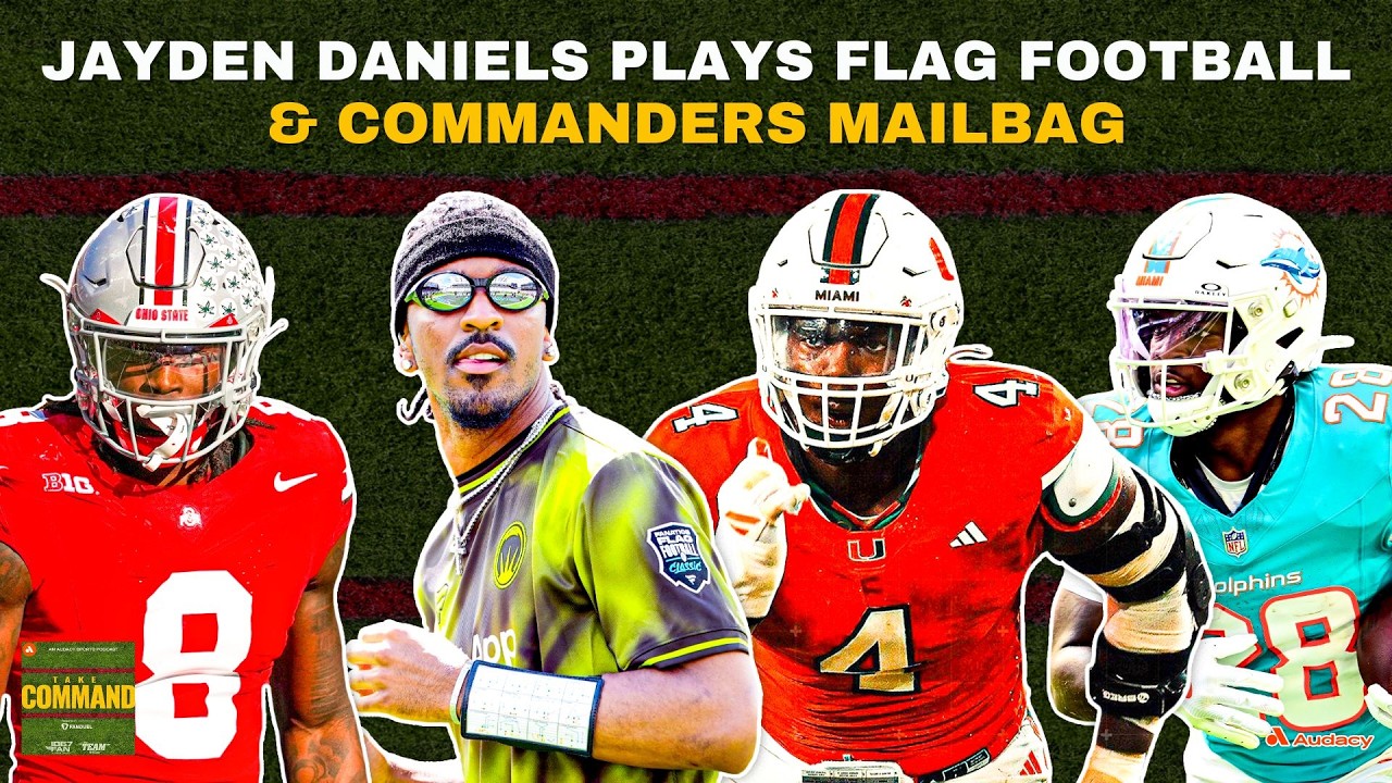 Jayden Daniels & NFL Stars Get DESTROYED in Flag Football + Commanders Mailbag | Take Command Jayden Daniels & NFL Stars Get DESTROYED in Flag Football + Commanders Mailbag | Take Command