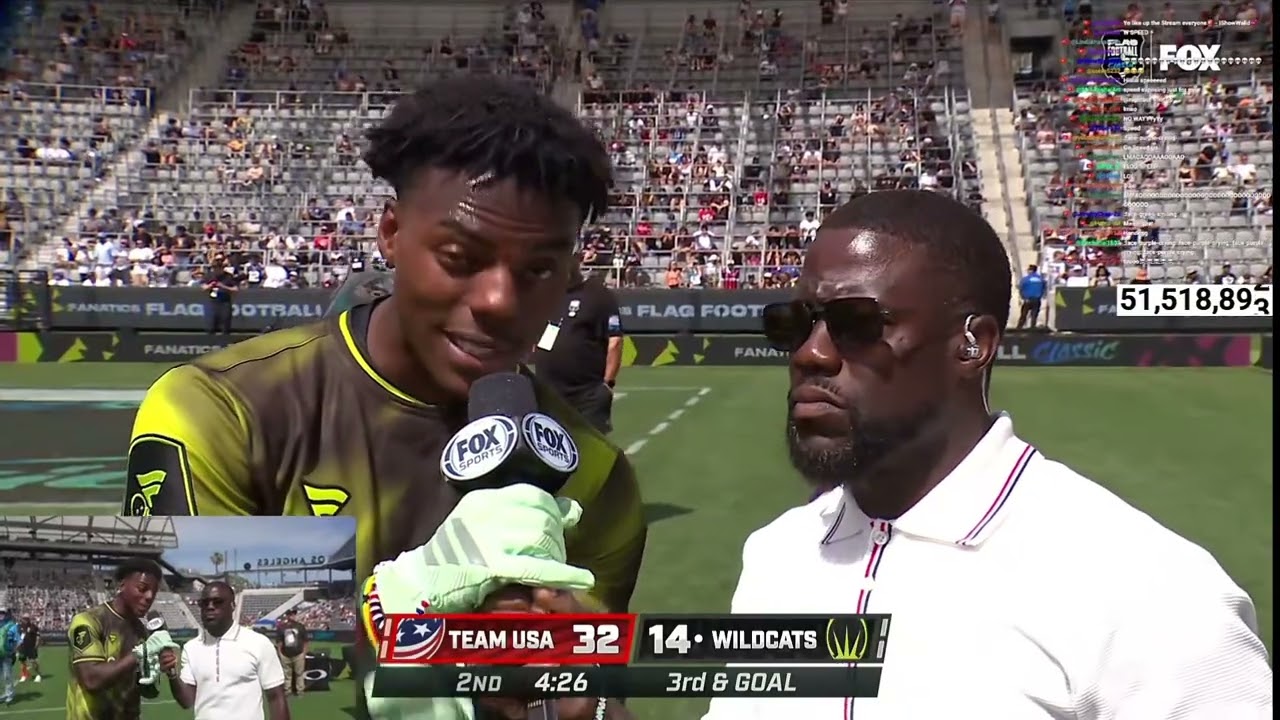 Kevin hart interview ishowspeed on NFL Flag football Kevin hart interview ishowspeed on NFL Flag football