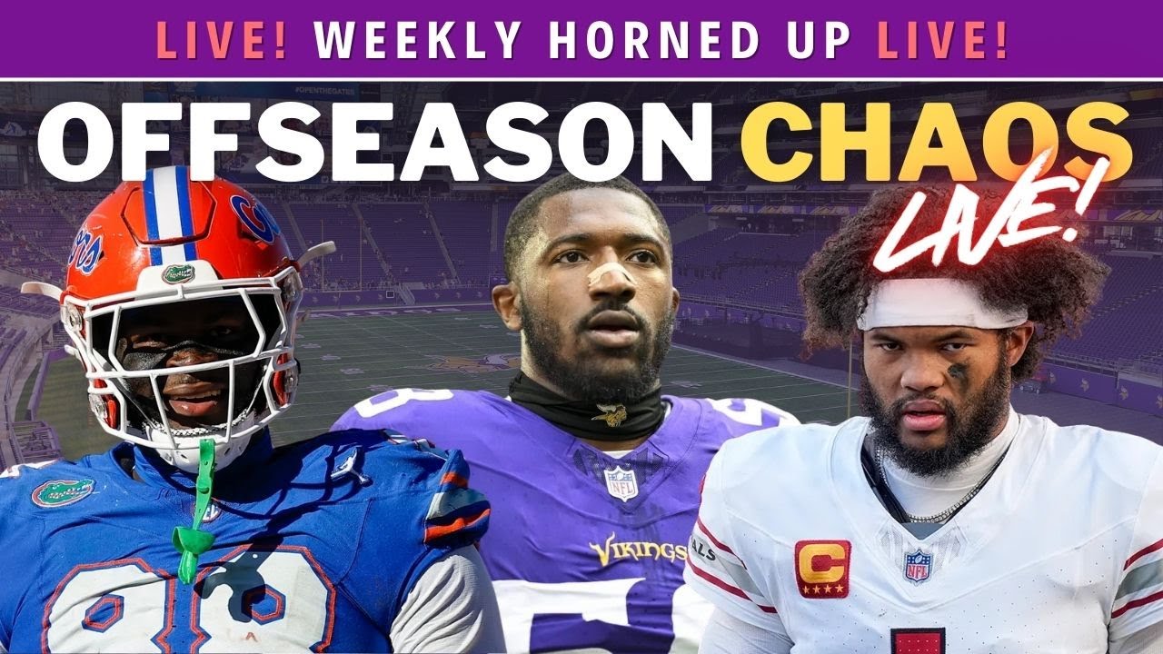 LIVE! Vikings Offseason Chaos – Latest Free Agent Rumors, NFL Draft Buzz, & Trades LIVE! Vikings Offseason Chaos – Latest Free Agent Rumors, NFL Draft Buzz, & Trades