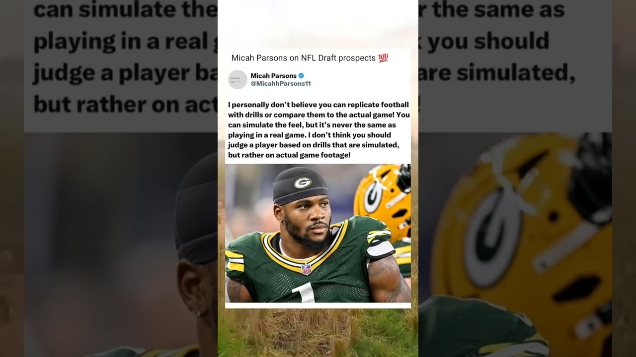 Micah Parsons on NFL Draft prospects #americanfootball #nfl #usa Micah Parsons on NFL Draft prospects #americanfootball #nfl #usa
