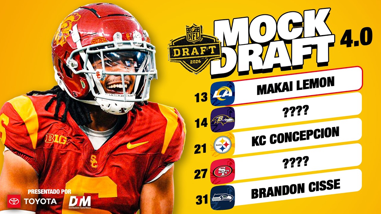 MOCK DRAFT NFL 2026 4.0 | Predicciones de 1ª Ronda, Sorpresas, Rumores y Picks por Equipo MOCK DRAFT NFL 2026 4.0 | Predicciones de 1ª Ronda, Sorpresas, Rumores y Picks por Equipo