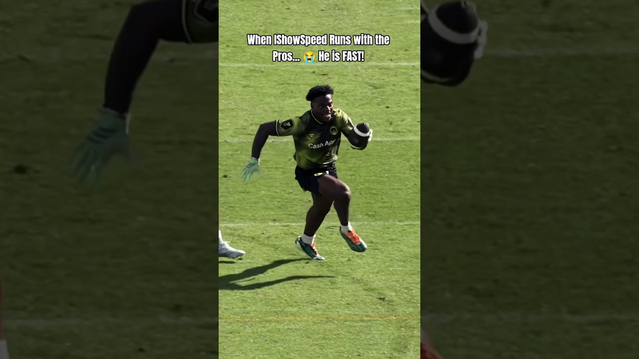 Speed Stride for Stride with NFL Star π³ βHe is FAST!β π #ishowspeed #speed Speed Stride for Stride with NFL Star π³ βHe is FAST!β π #ishowspeed #speed