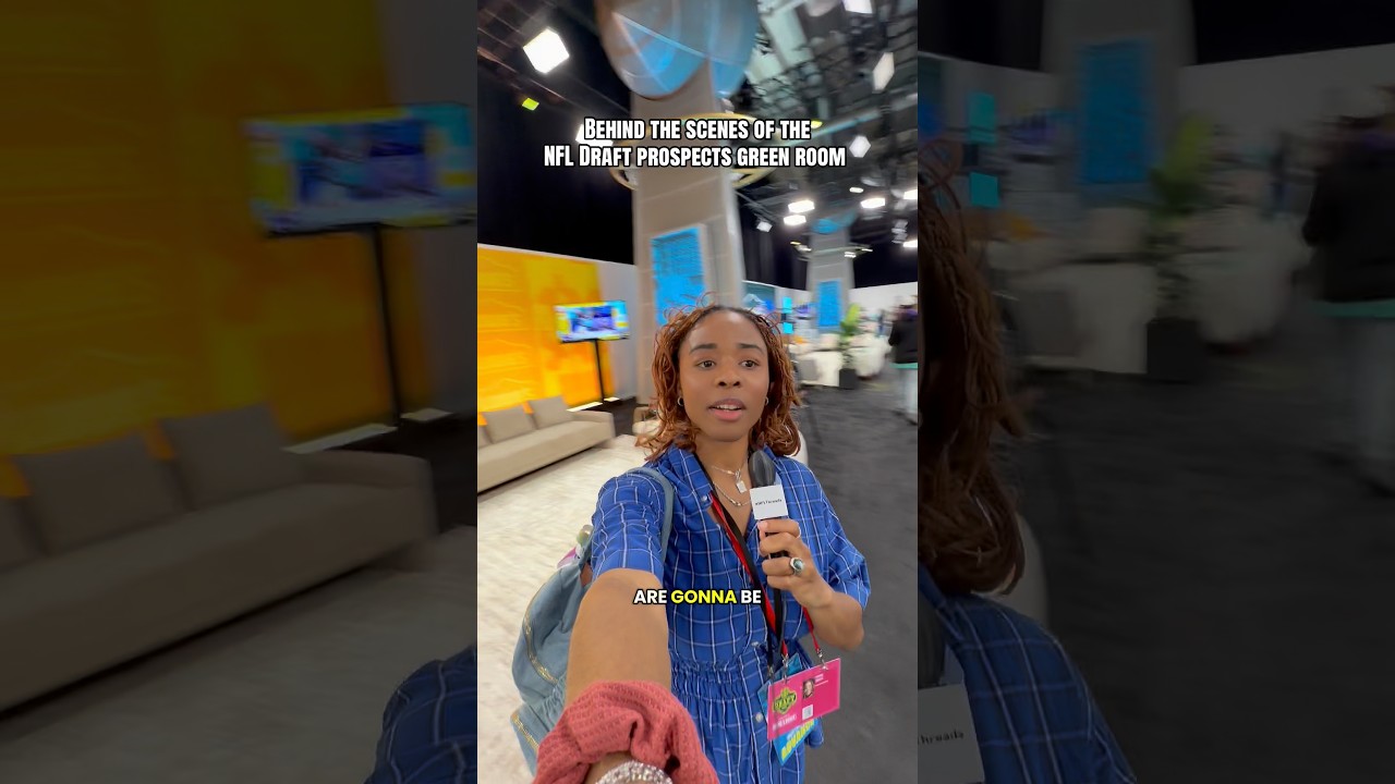 Behind the scenes nfl draft prospects green room! #symonewiththesports #nfldraft #nfl