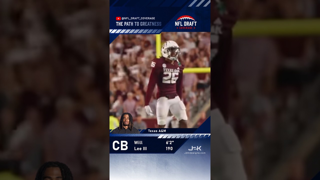 CB Will Lee III Texas A&M #nfl #collegefootball #nfldraft #2026nfldraft #nfldraft2026 #football