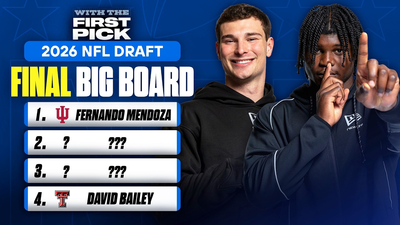 FINAL Big Board For The 2026 NFL Draft FINAL Big Board For The 2026 NFL Draft