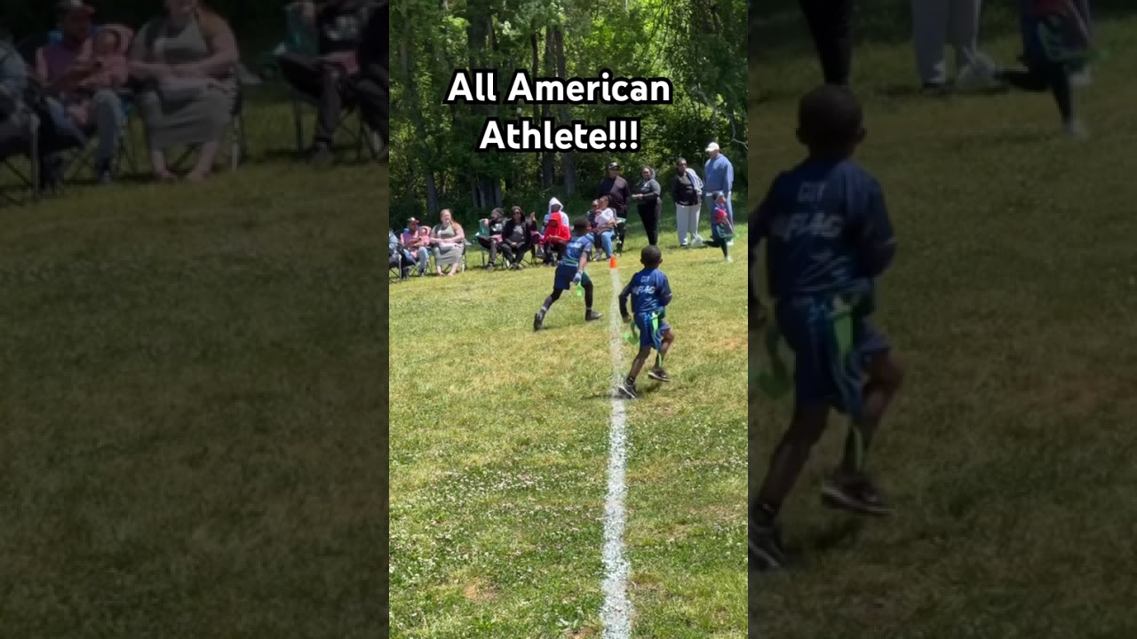 First flag football game of the season..Touchdown! #5yearold #flagfootball #nfl #athlete #football