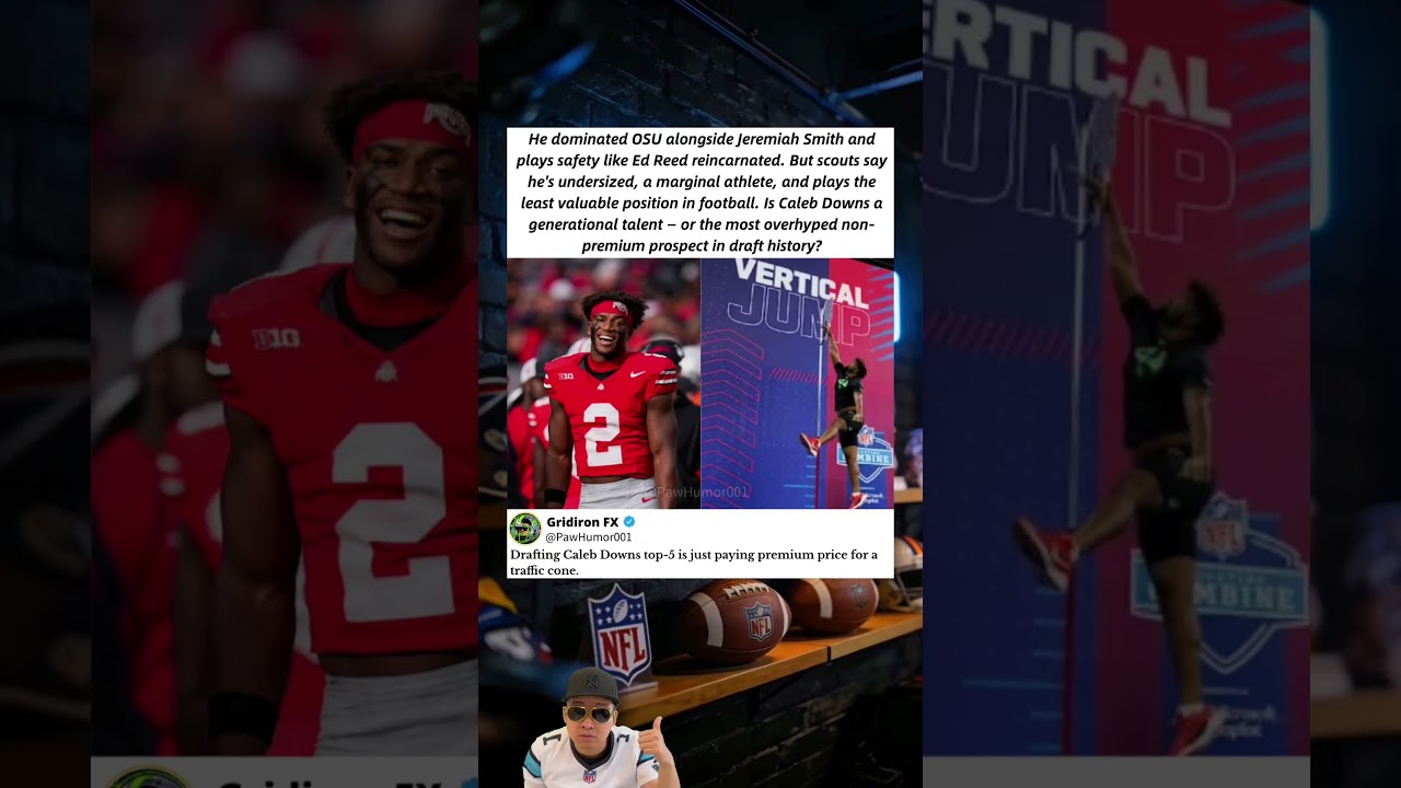 Is Caleb Downs the most overrated prospect in NFL Draft history? 🤔 #shorts #nfl #nflopa