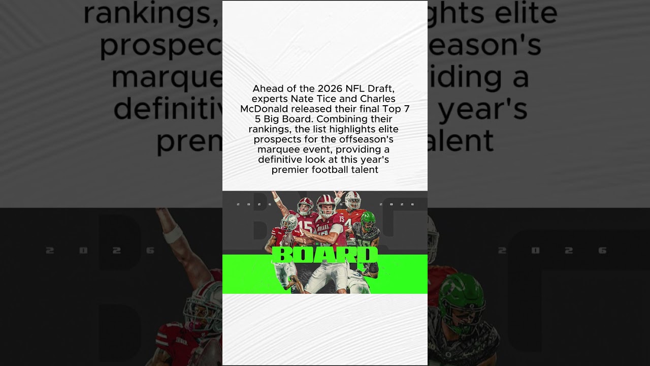 NFL DRAFT 2026 SHOCKER! TOP 75 PROSPECT RANKINGS OFFICIALLY REVEALED! #NFL #NFLDraft