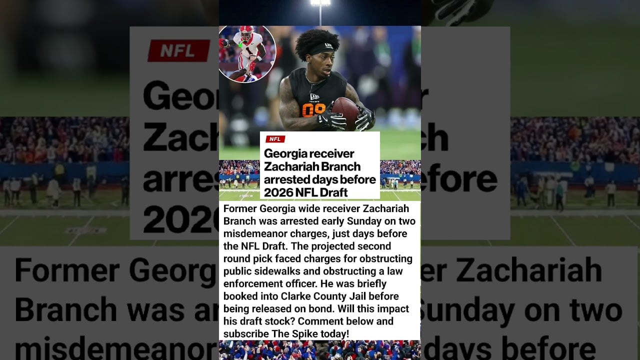 NFL Draft Prospect Zachariah Branch Arrested In Georgia! 🏈 #NFLDraft #ZachariahBranch #NFL