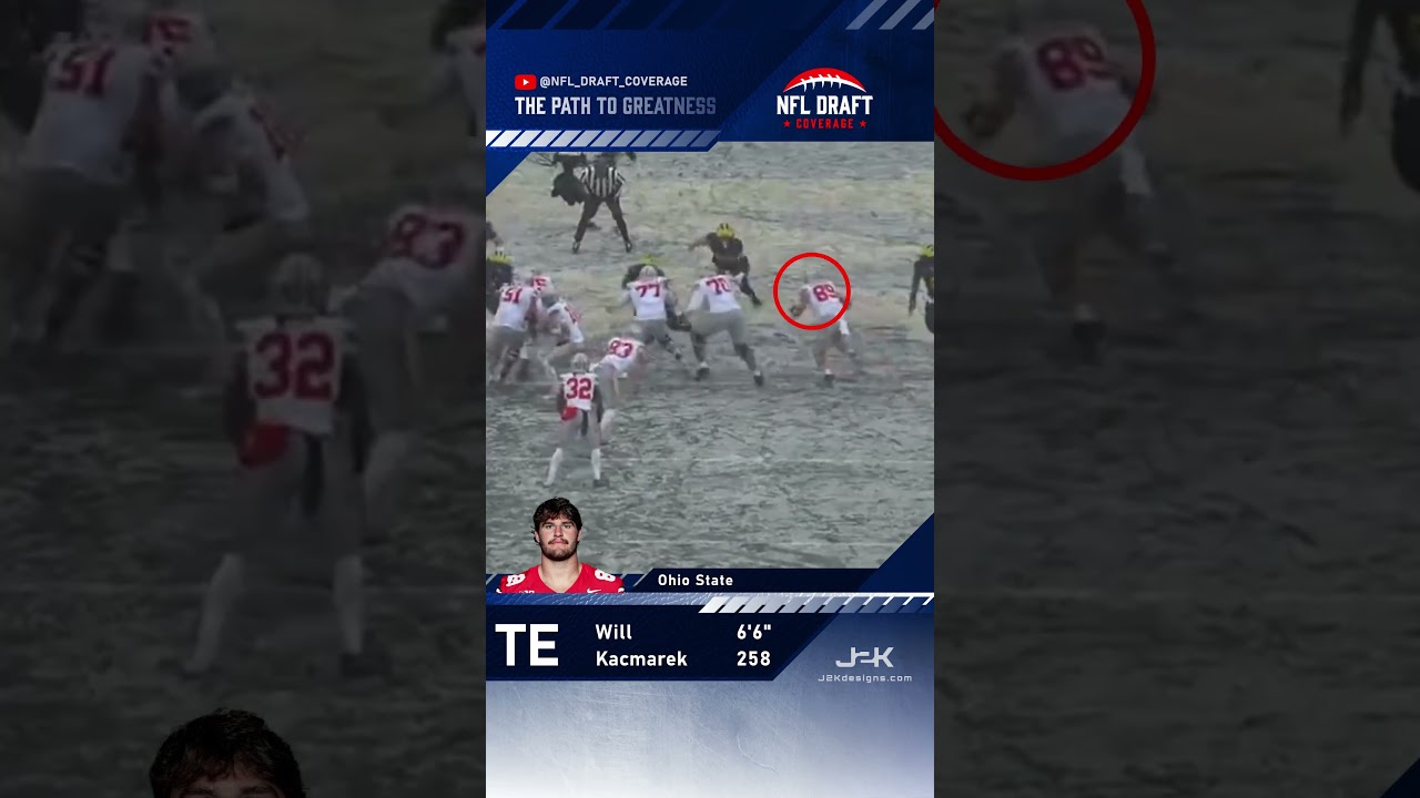 TE Will Kacmarek Ohio State #nfl #collegefootball #nfldraft #2026nfldraft #nfldraft2026 #football