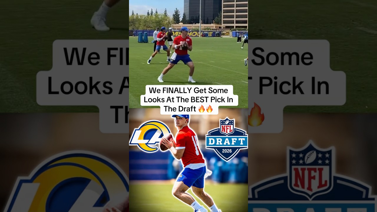 Future Is BRIGHT In LA 👀☀️ #cfb #rams #nfldraft #draft #tysimpsom